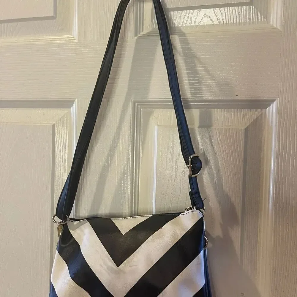 Betty Boop black and white crossbody/shoulder bag with Rhinestones studs.